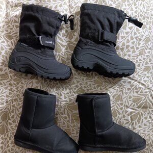 Bundle toddler 8 unisex kamik insulated waterproof snow boots faux fur ugg style